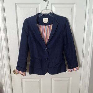 Kate Spade Blue Blazer with Striped Lining size 6